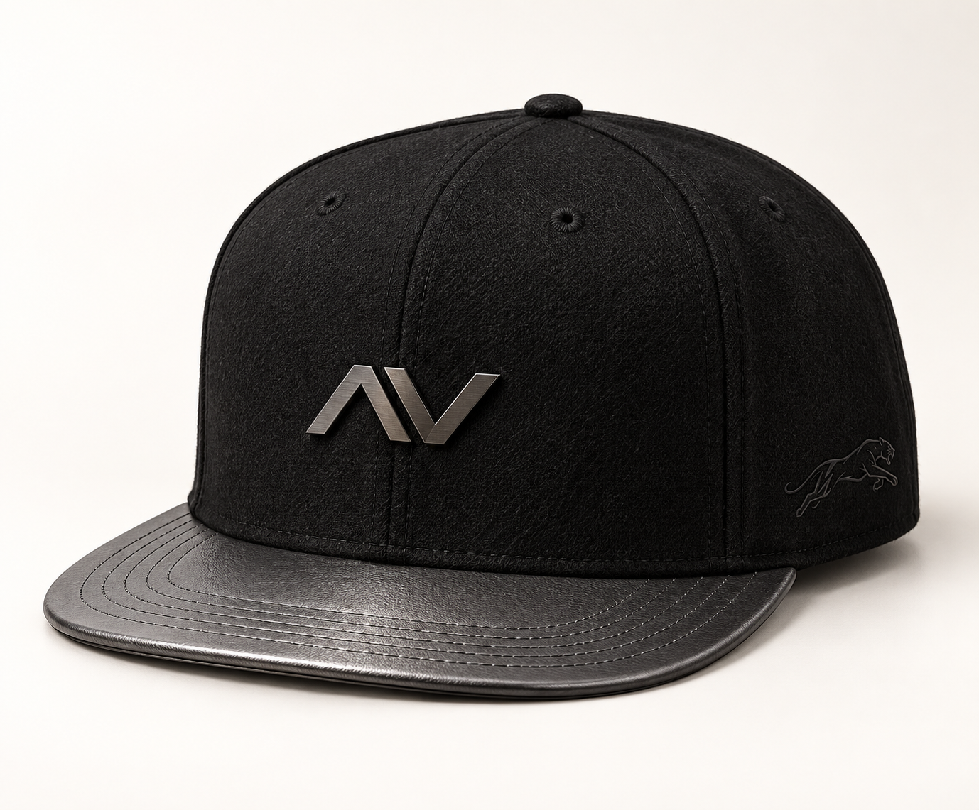Elite Leather Chrome Cap
